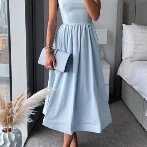 Rosiedress Spaghetti Strap Waisted A-line Midi Dress